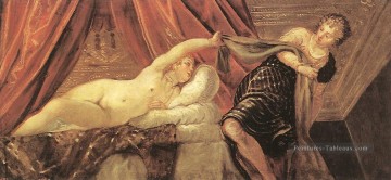 Joseph et Potiphars Femme italien Renaissance Tintoretto Peinture à l'huile